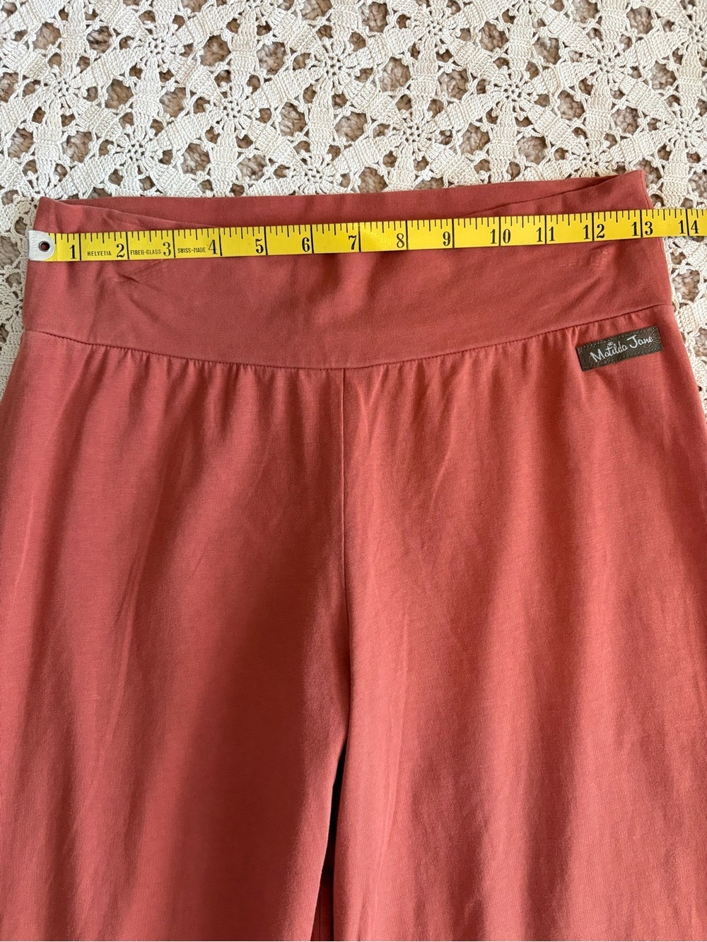 Matilda Jane Women’s Finn Pants Tiered Ruffle Wide Leg Terracotta Size Medium - Picture 6 of 9